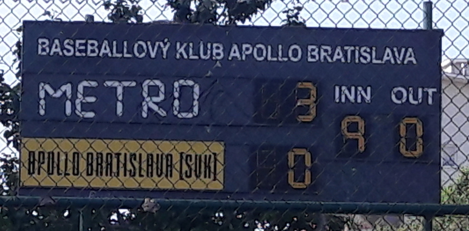 Scoreboard Spiel 1 - Mets (at) Apollo