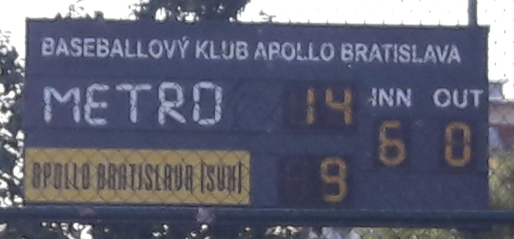 Scoreboard Spiel 2 - Mets (at) Apollo