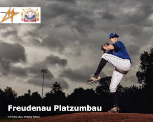 Baseballpitcher am Mound / Titelbild Freudenau Platzumbau