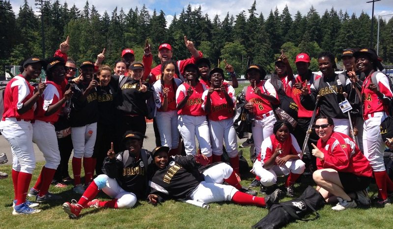 Uganda with Homerunners Catharina at the Softball-Worldchampionships